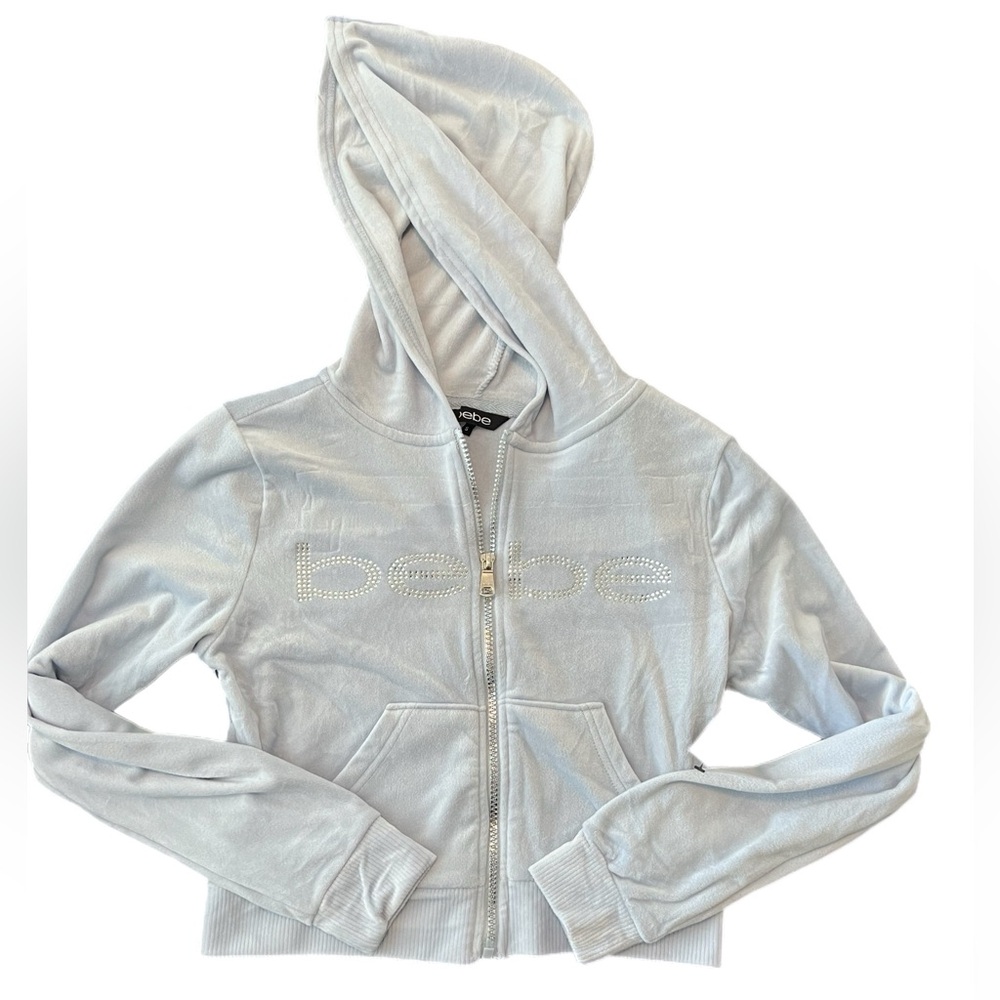 Bebe Sky Blue Rhinestone Hoodie ❄️ - Picture 5 of 10